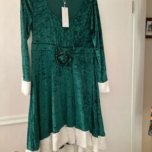 Women’s green crush holiday dress 1X